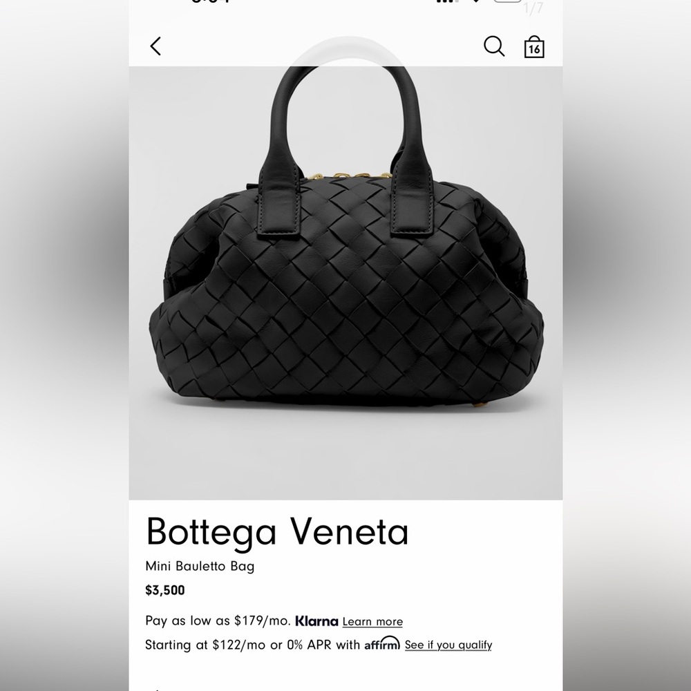 BOTTEGA VENETA Mini Bauletto intrecciato leather tote